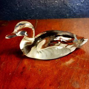 Clear "sitting"  Duck., Paper weight.? Great price!